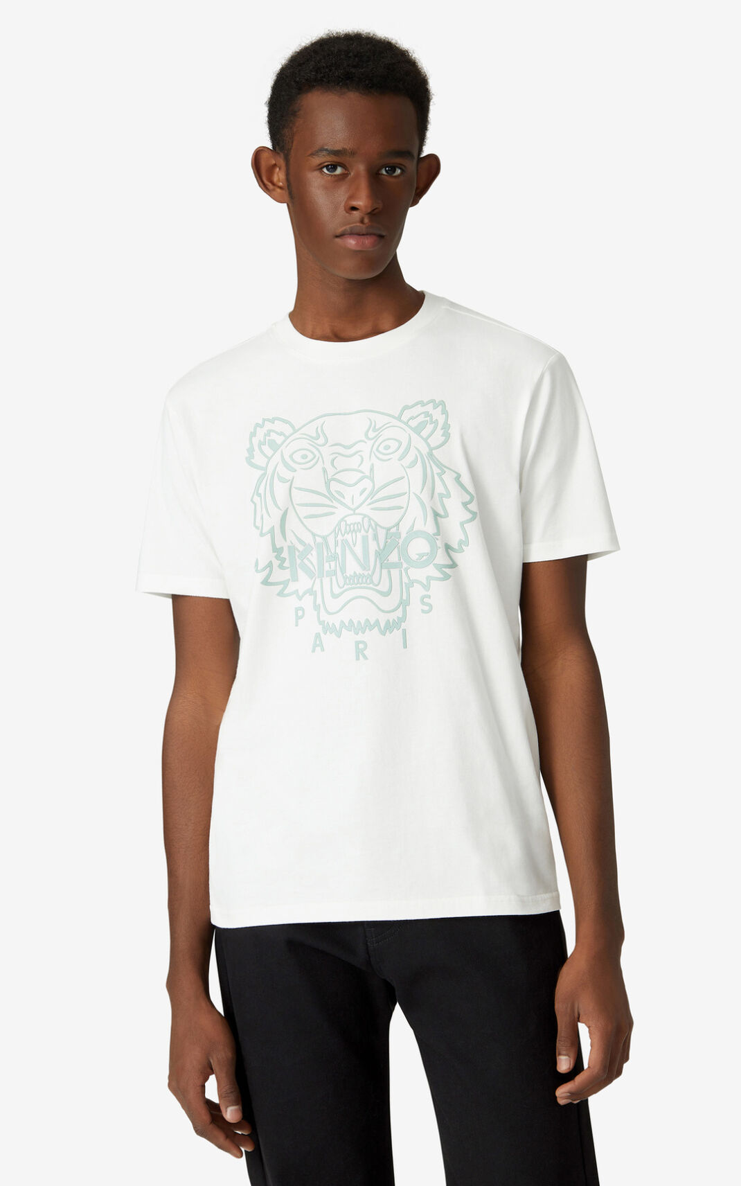 T Shirt Kenzo Homme Tiger Blanche DEIJY-4198